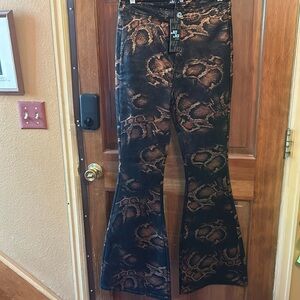 BNWT snake skin bell bottoms